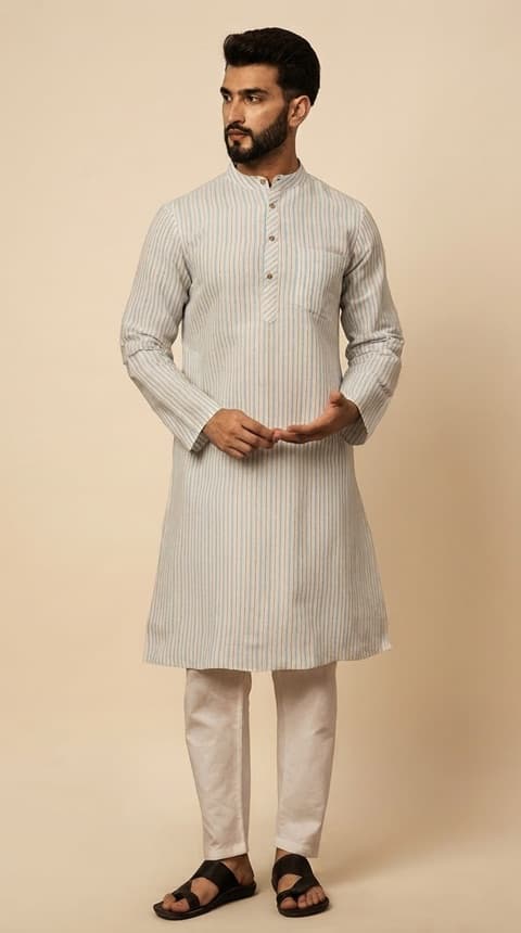 Linen Blend Kurta