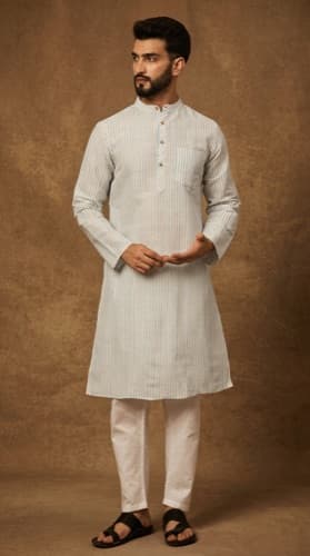 Womens embroidered cotton kurta