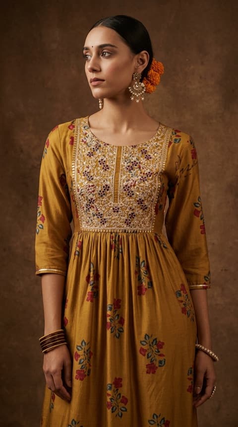 Ikat Weave Kurti