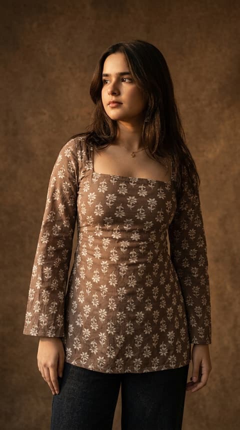 Ajrakh Print Kurti