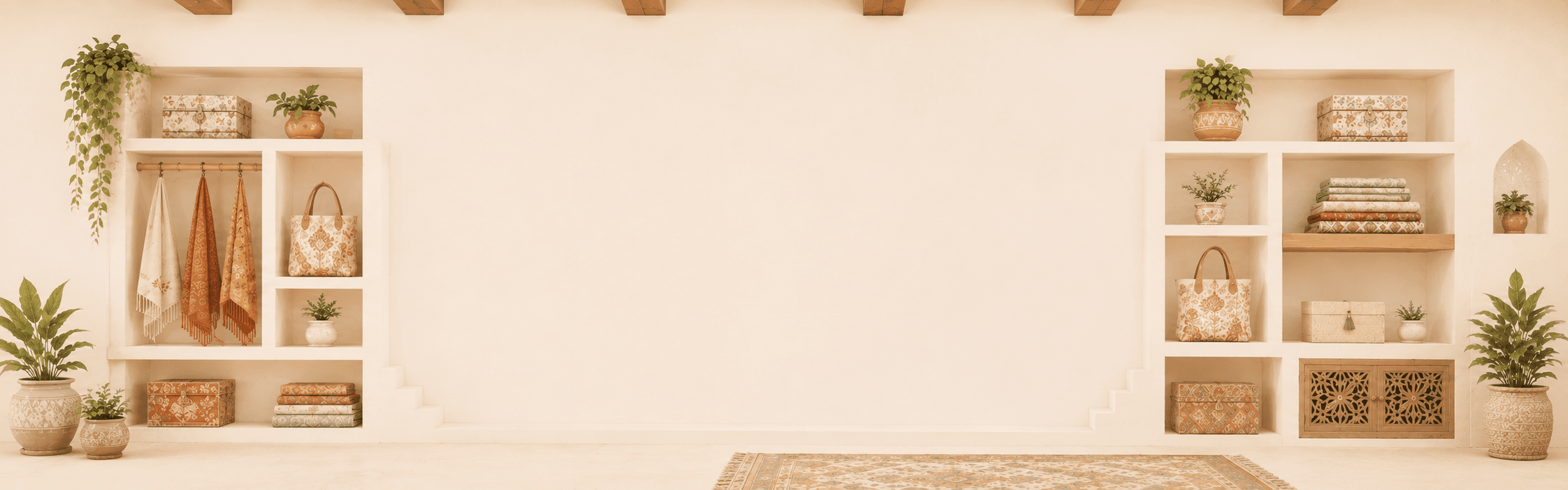 Shelves of curated Haaty products