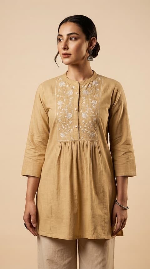 Embroidered Cotton Kurti
