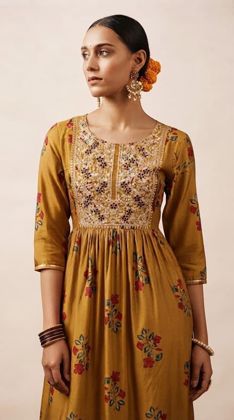 Zari Work Kurti
